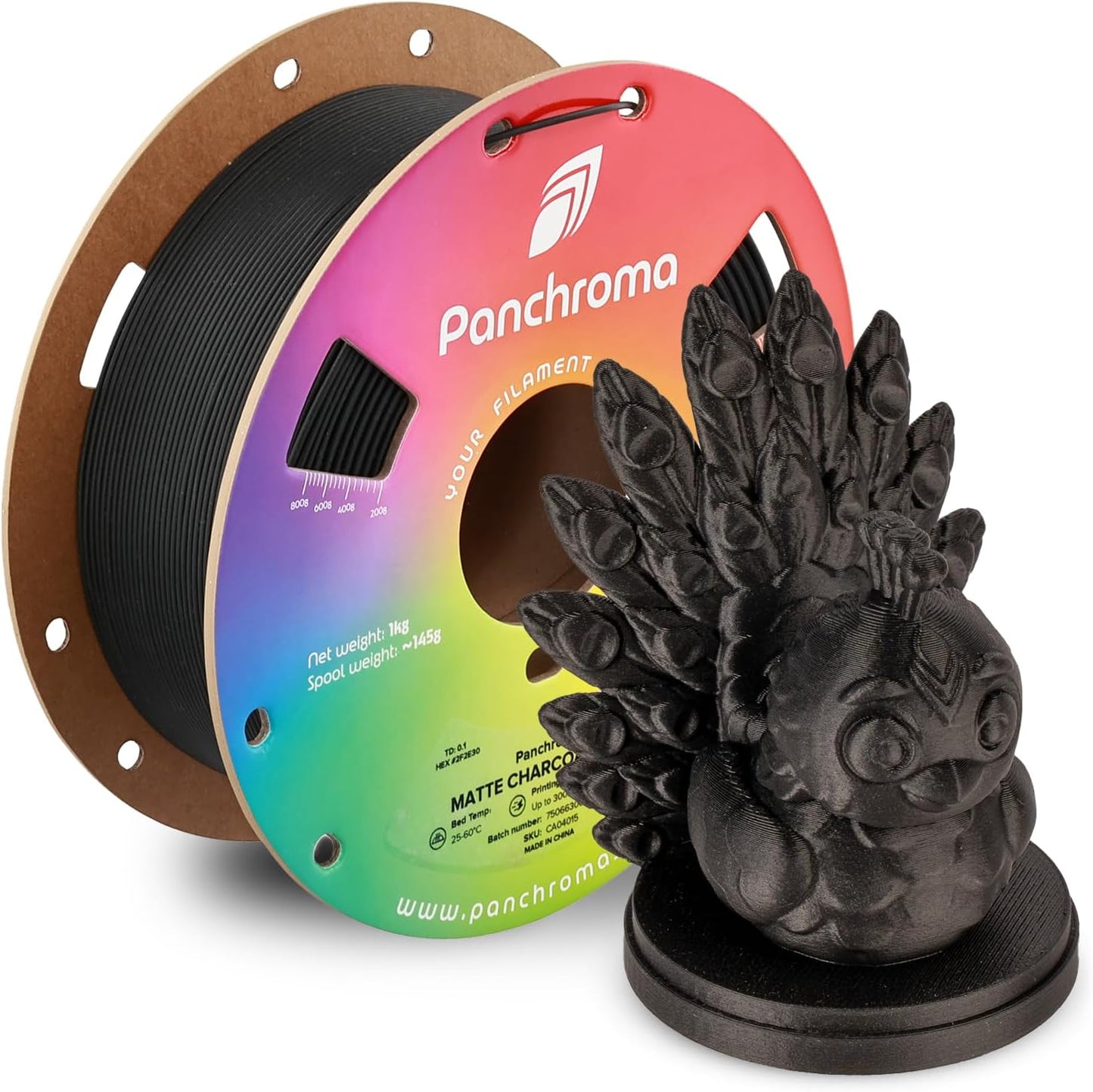 1kg - Matte111 - 1.75mm Matte Charcoal Black (Hex Code: #2f2e30)