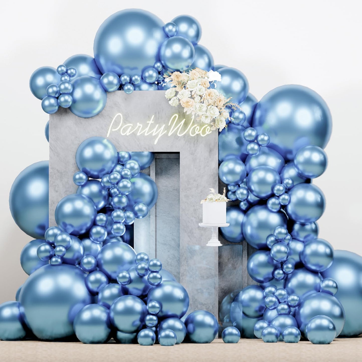 PartyWoo White Balloons 140 pcs Different Sizes of 18 12 10 5 Inch White Balloons Arch Kit Garland for Wedding Baby Shower Birthday Bridal Shower Graduation Engagement Party Decorations White-Y13