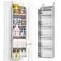 ULG Over The Door Organizer with 6 Large Pockets 12 Side Pockets, 50lbs Weight Capacity Door Hanging Organizer for Bedroom, Bathroom, Pantry, Nursery Storage, Beige