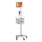 Medical Mobile Stand – CTA Medical Mobile Floor Stand for iPad 7/8/9 Gen 10.2”, 12.9” iPad Pro, 11” iPad Pro, iPad mini, iPad Air 4, Surface Pro X, and Other 7-13" Tablet - White