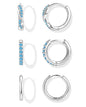 Inerney 14K Gold Plated Huggie Hoop Earrings for Women, Small Sterling Silver Earring Set Hypoallergenic Cartilage Helix Stacks, Mini Dainty Cute Trendy Birthstone Jewelry Gift for Multiple Piercings