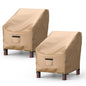 Patio Chair Covers for Outdoor Furniture Waterproof 2 Pack, Lawn Chair Covers 600D Heavy Duty Oxford Cloth, Large Covers for Lounge Lawn Deep Seat 38" W x 31" D x 29" H-Brown