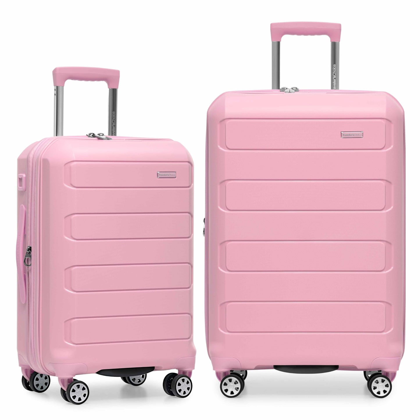 Traveler's Choice Pagosa Hardshell Expandable Luggage with Spinner Wheels, Slate Blue, 3-Piece Set (22/27/30)
