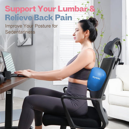 kisnbld Kleiner Gymnastikball, 9 Zoll Mini Pilates Ball, Anti-Burst und Rutschfester Mini Yoga Ball für Stabilität, Fitness, Physiotherapie, Dehnung und Rumpfkrafttraining zu Hause, im Fitnessstudio und Büro
