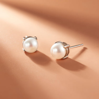 Amazon Essentials Sterling Silver Round Birthstone Stud Earrings