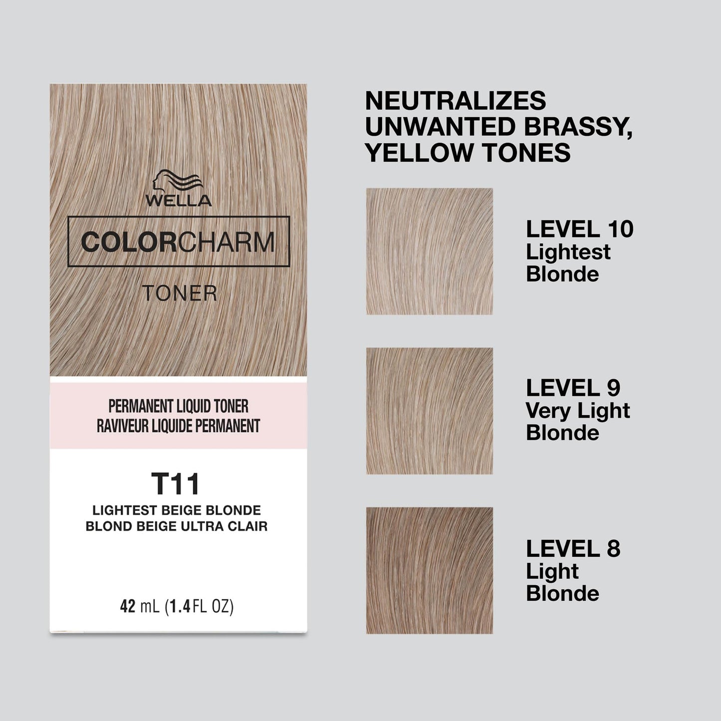 COLORCHARM Permanente Flüssigtönungen | Neutralisiert Gelbstich | Frei von Parabenen | Vegan | T18 Hellstes Aschblond | 41 ml