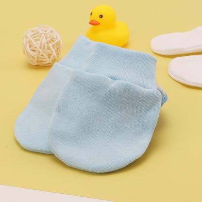 BQUBO Baby Fäustlinge Kratzschutz Handschuhe aus Baumwolle mit elastischem Bündchen Hypoallergen für Neugeborene und Babys von 0-6 Monaten Jungen und Mädchen
