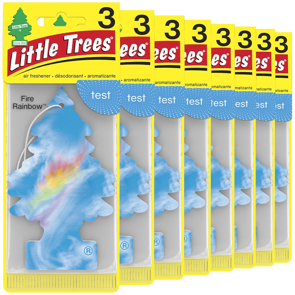 LITTLE TREES Car Air Freshener | Hanging Tree Provides Long Lasting Scent for Auto and Home | Black Ice, 24 Air Fresheners