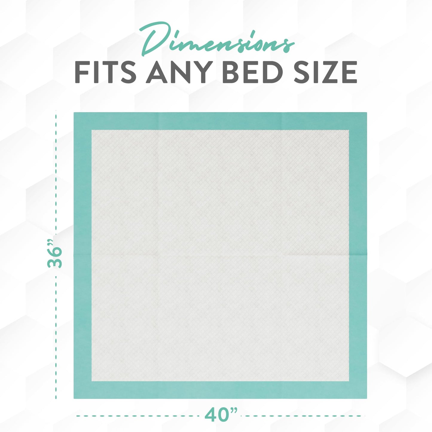 Inspire Super Absorbent Disposable Bed Pads for Chronic Incontinence Ultra Thick and Absorbent Bed Pads Disposable Adult | Pee Pads for Adults (36" X 36" Pack of 50) XX Large