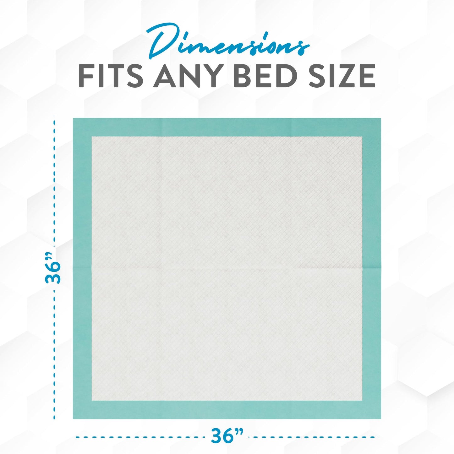 Inspire Super Absorbent Disposable Bed Pads for Chronic Incontinence Ultra Thick and Absorbent Bed Pads Disposable Adult | Pee Pads for Adults (36" X 36" Pack of 50) XX Large