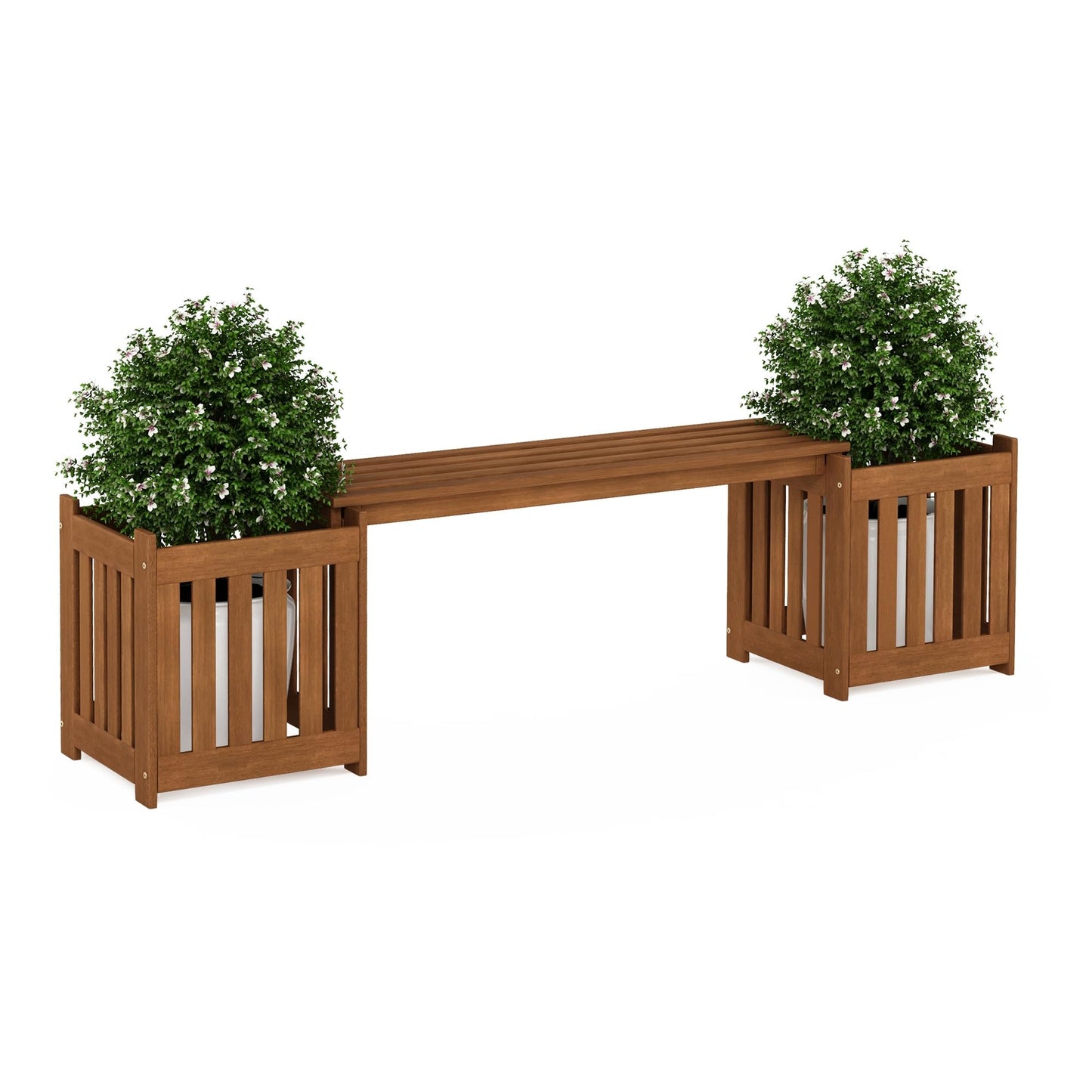 Furinno FG17478 Tioman Outdoor Patio Furniture Hardwood Potting Bench, Natural