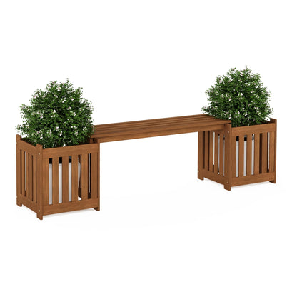 Furinno FG17478 Tioman Outdoor Patio Furniture Hardwood Potting Bench, Natural