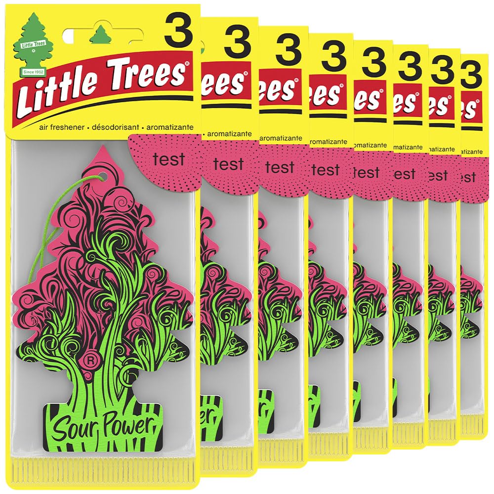 LITTLE TREES Car Air Freshener | Hanging Tree Provides Long Lasting Scent for Auto and Home | Black Ice, 24 Air Fresheners