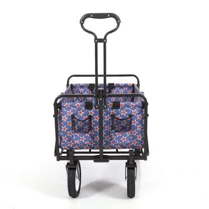 Mac Sports Collapsible Folding Outdoor Utility Wagon, Black