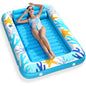 Jasonwell 4 in 1 Inflatable Tanning Pool Lounger Float - Sunbathing Lounge Floatie Raft Toys, Water Filled Tanning Bed Mat Pad Blow Up Kiddie Pool with Ball Pit for Adult, Kids (L)