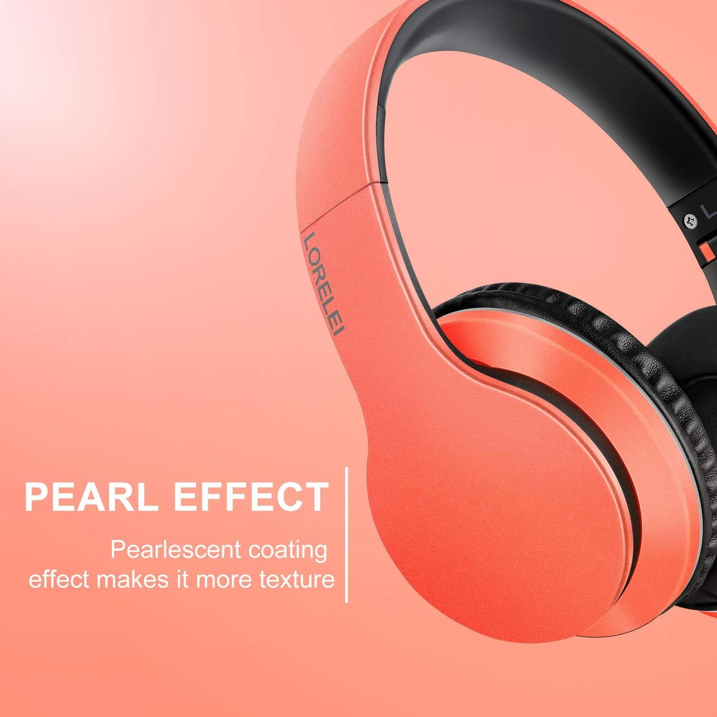 LORELEI X6 Over-Ear Kabelgebundene Stereo-Bass-Kopfhörer mit Mikrofon, Leicht, Faltbar & Portabel mit 1,45M Kabel ohne Verheddern für Smartphone, Tablet, MP3/4, Space Black
