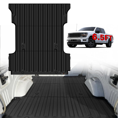 TripleAliners Truck Mat Compatible with 2019-2026 Chevy Silverado 1500 / GMC Sierra 1500 6.6FT Accessories, Truck Bed Mat Heavy Duty Custom Fit All Weather Protection TPE Pickup Liner, Standard Bed