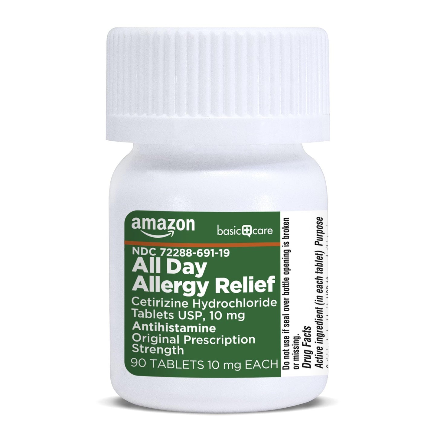 Amazon Basic Care All Day Allergy,Cetirizine Hydrochloride Tablets,10 mg,24-Hour Relief for Sneezing,Runny Nose,Itchy Eyes&Throat,Indoor&Outdoor Allergy Relief,30 Count (Packaging may vary)(Pack of 2)