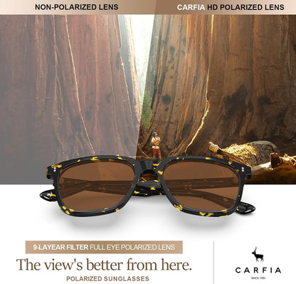 CARFIA Square Polarized Sunglasses for Men