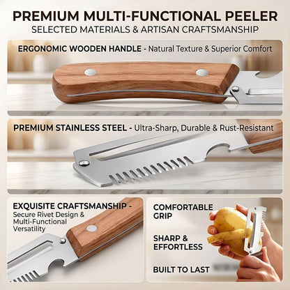 3-in-1 Kitchen Game-Changer: The Ultimate Multi-Functional Vegetable Peeler
