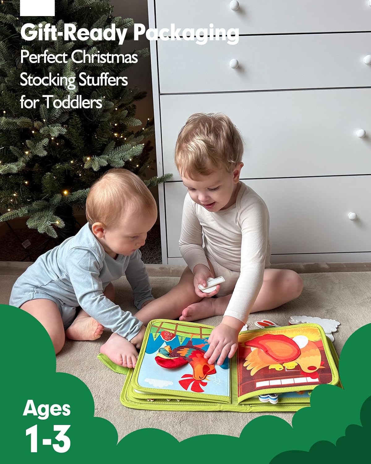 hahaland Busy Book for Toddlers 1-3 - Montessori Toys Busy Board for 1 Year Old Boy Gifts Girl Toys Educational Learning Quiet Activity Books Toddler Travel Toys for One Year Old Birthday Gift