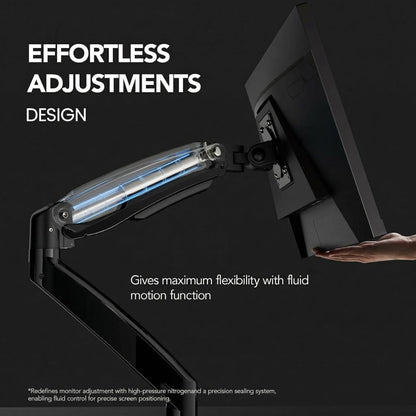 HUANUO Dual Monitor Stand for 13″–40″, Premium Dual Monitor Mount with USB, Height Adjustable Monitor Stand for 2 Monitors, VESA Mount with Clamp/Grommet Base, Holds 26.4lbs per Arm, HNDS7