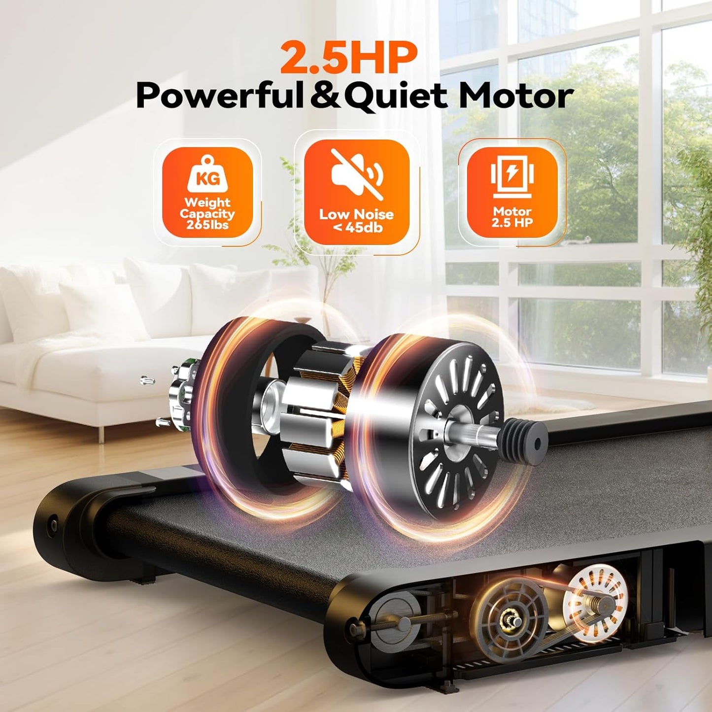 Sperax Walking Vibration Pad, 4 in 1 Treadmill, Walking Treadmill Pad for Home, Treadmills with Remote Control and APP