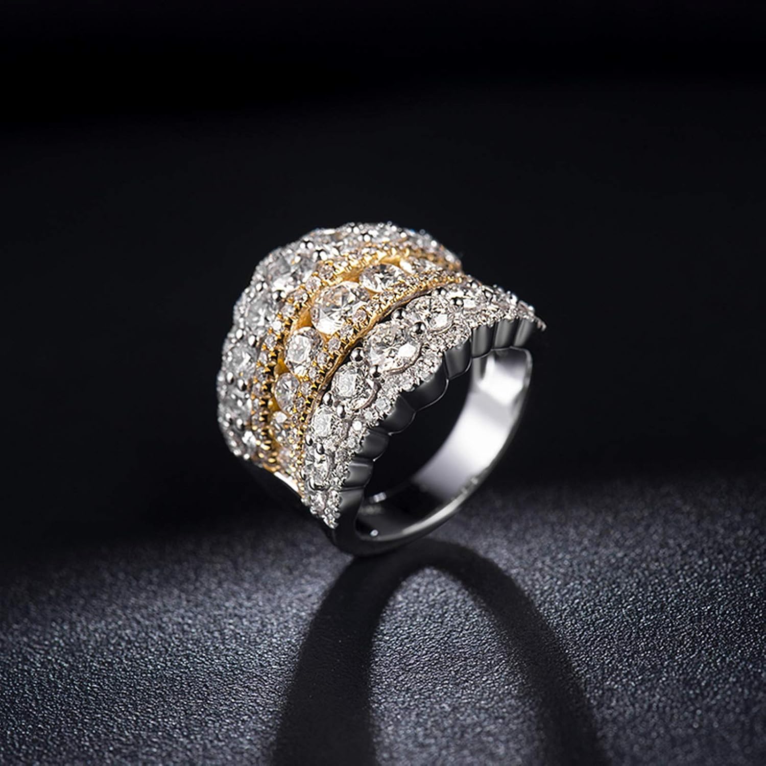 Promise Rings for Girls, 3.4ct Diamond Engagement Rings for Womens White Gold Ring for Girlfriend Gifts
