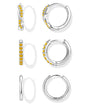 Inerney 14K Gold Plated Huggie Hoop Earrings for Women, Small Sterling Silver Earring Set Hypoallergenic Cartilage Helix Stacks, Mini Dainty Cute Trendy Birthstone Jewelry Gift for Multiple Piercings