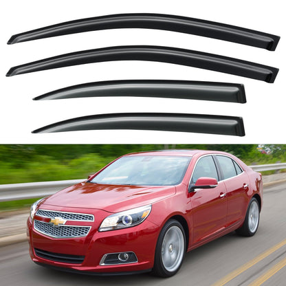 Window Visors Rain Guards for 2015-2026 Ford F150 SuperCrew & 2017-2026 F-150 Raptor F250 F350 F450 F550 Super Duty Crew Cab, Out-Channel Window Vent Deflectors Visors Shades Protectors