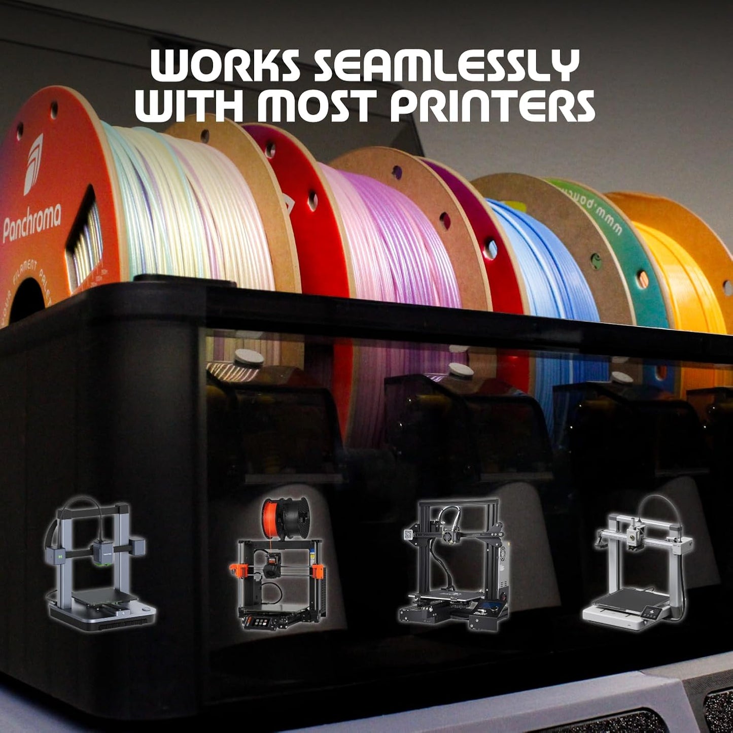 Polymaker Panchroma Mattes PLA Filament, Holzkohlschwarz 1.75mm 1kg 3D-Druck Filament, Früher Polyterra Matt, Passend für die meisten FDM 3D-Drucker, 1kg Spule (2.2lbs)