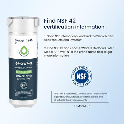 GLACIER FRESH Water Filter Compatible with XWFE