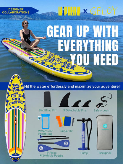 Niphean Inflatable Stand Up Paddle Board with SUP Accessories, Anti-Slip EVA Deck, 10’6’’ Inflatable Paddle Boards for Adults & Youth of All Skill Levels