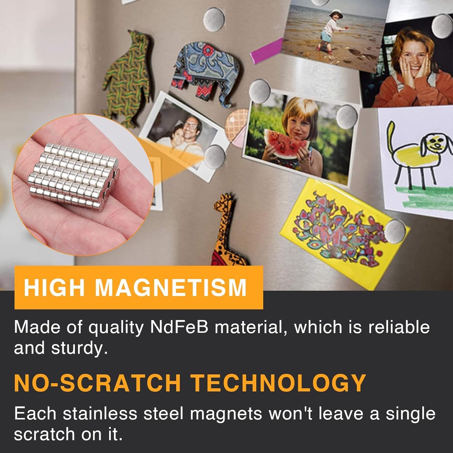 TRYMAG Klein 10x3mm 50 Stück Seltenerdmagnete, 50 Stück Winzige Runde Kühlschrankmagnete für Whiteboard, Kühlschrank, DIY, Küche, Büro