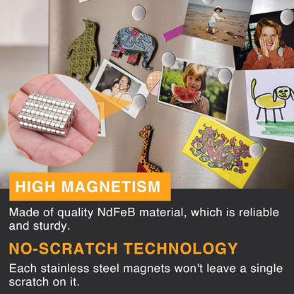 TRYMAG Klein 10x3mm 50 Stück Seltenerdmagnete, 50 Stück Winzige Runde Kühlschrankmagnete für Whiteboard, Kühlschrank, DIY, Küche, Büro