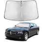 EcoNour Car Windshield Sunshade | Blocks 99% Heat & Keeps Interior Cool | Universal Fits Cars, SUVs, Trucks | Automotive Sun Screen, Visor & Car Accessories for Summer | Medium (64x32 Inches)