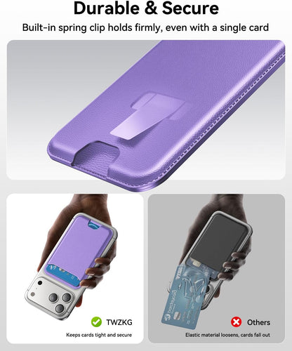 für MagSafe Wallet, 3 Kartenfächer, magnetische schlanke Handy-Geldbörse für iPhone 17/16/15/14/13/12 Pro Max Plus Air Serie, RFID-blockierendes veganes Leder, Schwarz
