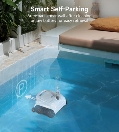 (2026 NEW) WYBOT B1 Cordless Robotic Pool Vacuum for Inground Pools, Six-Roller Brush 4-in-1 Smart Pool Cleaner, Edge Cleaning High Obstacle Crossing, Lightweight, App Navigation, Gray Black