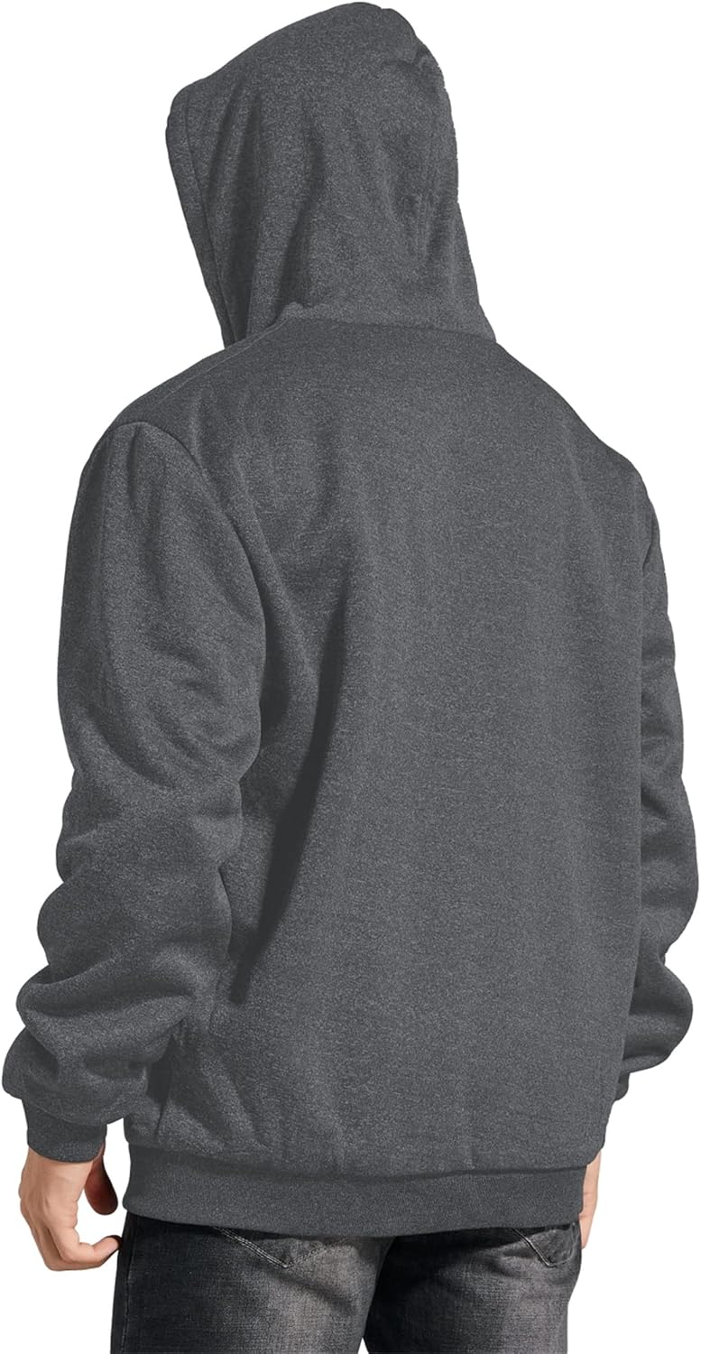 Herren-Hoodie, schweres Fleece-Futter, verdickt, warm, mit Kängurutasche für Outdoor und Freizeit
