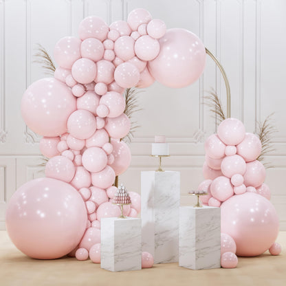 PartyWoo Light Pink Balloons 100 pcs Different Sizes of 36 18 12 10 5 Inch Pastel Baby Pale Pink Balloon Arch Kit Garland for Baby Shower Valentine's Day Princess Birthday Party Decorations Pink-Y48