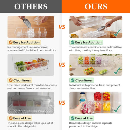 Lifewit Chilled Condiment Containers: The Ultimate Party Hack