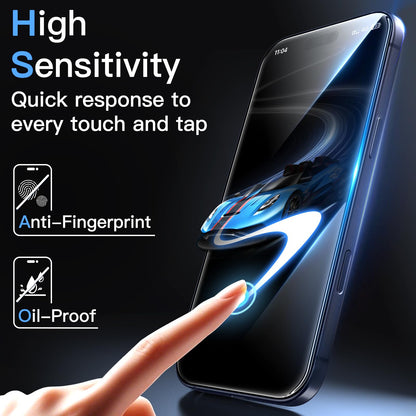 JETech Displayschutzfolie für iPhone 16 6,1 Zoll, gehärtetes Glas mit einfachem Installationstool, Case-Friendly, HD Klar, 3 Stück