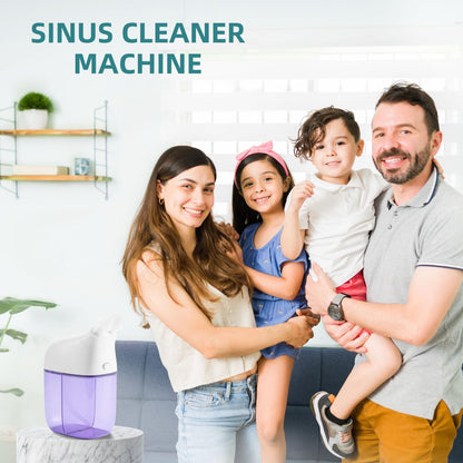 Nasal Irrigation System, Nasal Rinse Machine, Sinus Rinse Machine, Sinus Cleaner Machine with Water Tank & Waste Collection Tank - Nose Cleaner for Sinus,SinusAdult,Allergy Relief - Blue