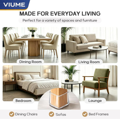 Chair Leg Floor Protectors 24PCS Furniture Sliders for Hardwood Floors, Silicone Chair Leg Protectors for Protecting Floors from Scratches and Noise, Clear-Universal Large