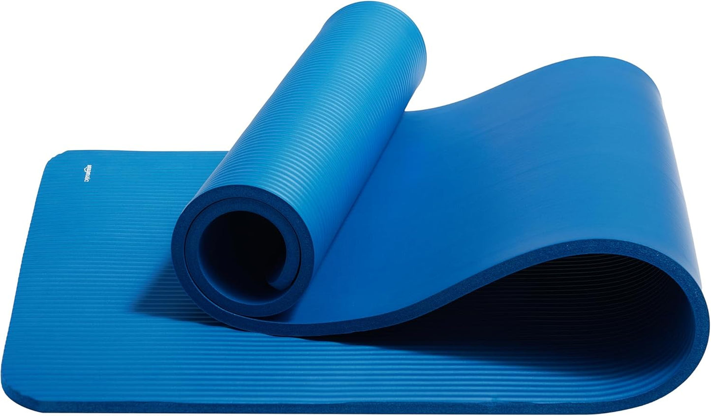 Amazon Basics Dicke Übungs-Yogamatte mit Tragegurt