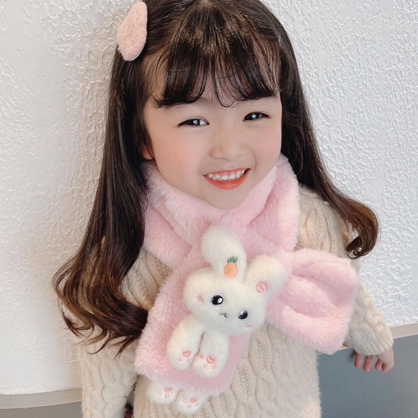 Winter Kinder Teens Cartoon Schal Flauschig Warm Weich Plüschschals Mädchen Jungen Verdicken Baby Outdoor Gehen Schal