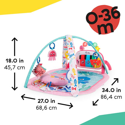 Baby Einstein 4-in-1 Kickin' Tunes Musik- und Sprachspielmatte und Klavier-Bauchlage-Aktivitätsmatte