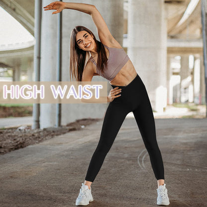 we fleece High Waisted Leggings for Women-Womens Black Workout Leggings Running Tummy Control Compression Pants