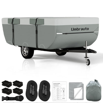Umbrauto Class C RV Cover Fits 29-32’, Class C Motorhome Camper Cover, Heavy Duty 7 Layers Top Windproof Breathable RV Cover with 3Pcs Extra Straps, Adhesive Repair Patches, 6 Gutter Covers