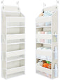 Yecaye 1 Pack Over the Door Organizer, 35.2lbs Load Toy Stuffed Animal Storage, Swing-proof Hanging Bathroom Organizers and Storage for Nursery Newborn Baby Essential Stuff Dorm Room Essentials